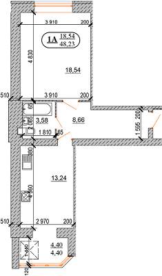 1-кімнатна 48.23 м² в ЖК на вул. Василя Порика від 18 000 грн/м², Вінниця