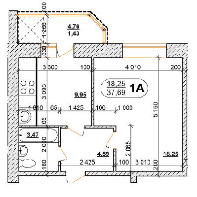 1-комнатная 37.69 м² в ЖК на ул. Василия Порика от 18 000 грн/м², Винница