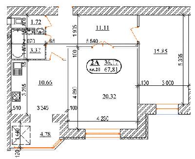 2-комнатная 67.81 м² в ЖК на ул. Василия Порика от 18 000 грн/м², Винница