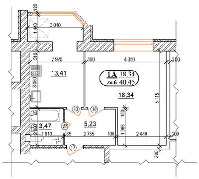 1-комнатная 40.45 м² в ЖК на ул. Замостянская (50-летия Победы), 18 от 18 000 грн/м², Винница