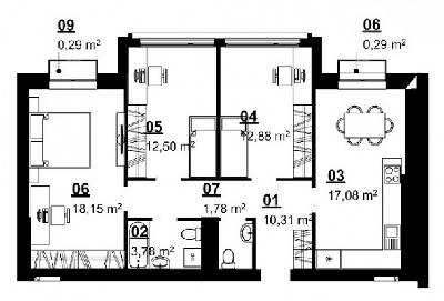 3-комнатная 77.06 м² в ЖК City Lake от 11 090 грн/м², с. Шевченково