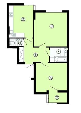 2-кімнатна 62.86 м² в ЖК Crystal River від 13 300 грн/м², Івано-Франківськ