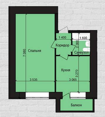 1-кімнатна 42.63 м² в ЖК Східна Перлина від забудовника, Вінниця