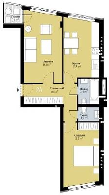 2-кімнатна 59.4 м² в ЖК PARKTOWN від 15 750 грн/м², смт Гостомель