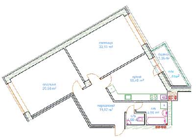 2-кімнатна 79.02 м² в ЖК Хотів від 13 100 грн/м², с. Хотів