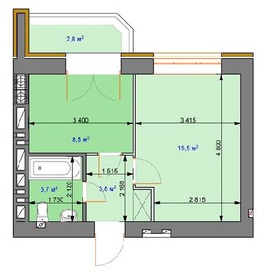 1-кімнатна 34.2 м² в ЖК Ірпінь парк від забудовника, м. Ірпінь