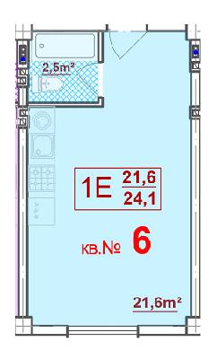 1-комнатная 24.1 м² в ЖК Полтавский Шлях от 16 850 грн/м², Харьков