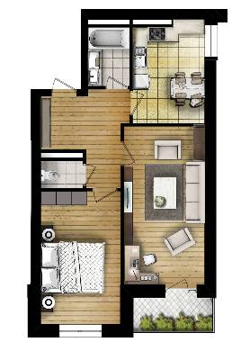 2-комнатная 59.47 м² в ЖД Новый массив от 18 000 грн/м², Днепр