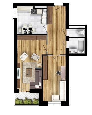 2-комнатная 68.91 м² в ЖД Новый массив от 18 000 грн/м², Днепр