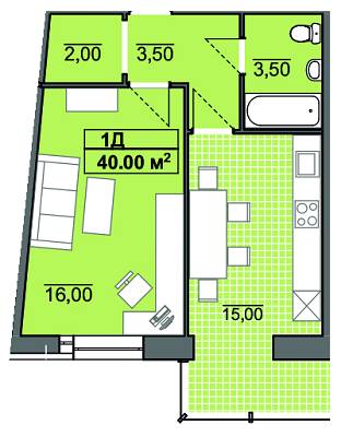 1-комнатная 40 м² в ЖК на ул. Бельведерская, 35-37 от застройщика, Ивано-Франковск