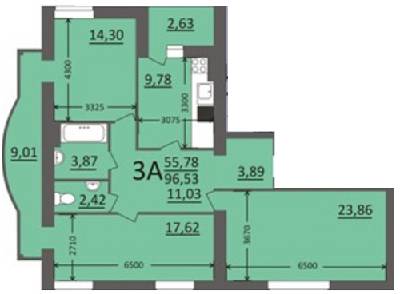 3-комнатная 96.53 м² в Мкрн Потемкинский от 17 000 грн/м², Николаев