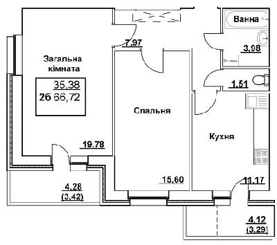 Двухкомнатные в ЖК на ул. Кондратьева, 132/1, 132/2, 132/3