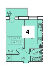 1-комнатная 47.93 м² в ЖК на ул. Мицкевича, 130 от застройщика, Ровно