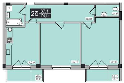 2-кімнатна 74 м² в ЖК Luxury Square від 15 230 грн/м², Рівне