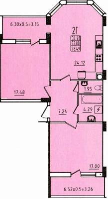 2-комнатная 78.49 м² в ЖК Радужный от 14 410 грн/м², Одесса