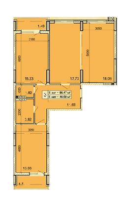 3-комнатная 85.17 м² в ЖК на ул. Угорская, 14 от 12 510 грн/м², Львов