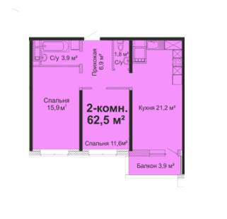 2-кімнатна 62.5 м² в ЖК Скай Сіті від 18 500 грн/м², Одеса