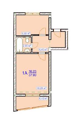 1-кімнатна 37.9 м² в ЖК Хелен Таунхаус від забудовника, Львів