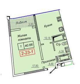 1-комнатная 40.66 м² в ЖК Тридцать вторая жемчужина от 25 730 грн/м², Одесса