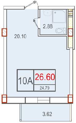 1-кімнатна 26.6 м² в ЖК Smart від 15 760 грн/м², с. Крижанівка