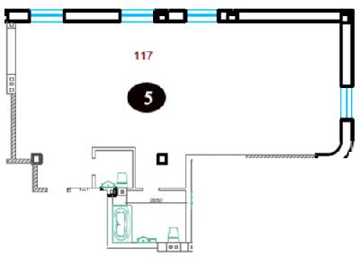 1-комнатная 117 м² в КД Лион от застройщика, Одесса