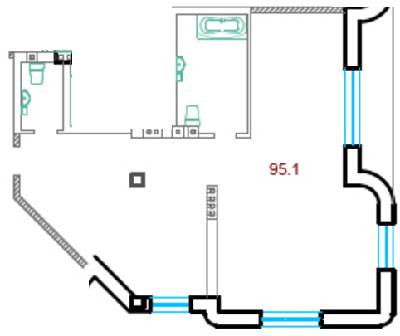 2-комнатная 95.1 м² в КД Лион от застройщика, Одесса