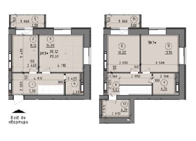 5+ кімнат 70.2 м² в ЖК Start Life від 12 150 грн/м², м. Вишгород
