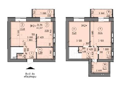 5+ комнат 67.57 м² в ЖК Start Life от 12 150 грн/м², г. Вышгород