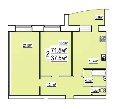 2-кімнатна 71.5 м² в ЖК на вул. Бориса Луговського, 10 від 10 900 грн/м², Чернігів