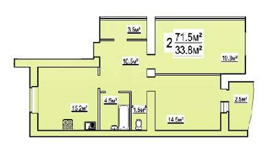 2-кімнатна 71.5 м² в ЖК на вул. Бориса Луговського, 10 від 10 900 грн/м², Чернігів