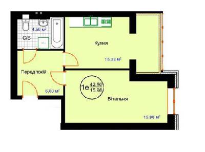 1-кімнатна 42.5 м² в ЖК Затишна Фазенда від 8 390 грн/м², смт Стрижавка