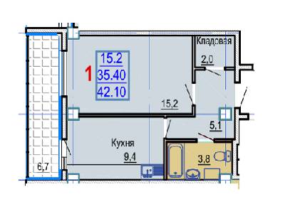 1-комнатная 42.1 м² в ЖК Gaudi Hall от 17 500 грн/м², Харьков