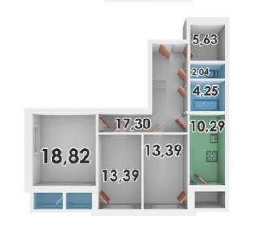 3-кімнатна 89.07 м² в ЖК по просп. 200-річчя Херсону, 73 від 14 500 грн/м², Херсон