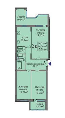 3-кімнатна 94 м² в ЖК на вул. Тараскова, 5 від 13 050 грн/м², Черкаси