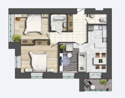 2-комнатная 75.38 м² в ЖК Шевченковский от 13 900 грн/м², Чернигов