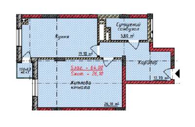 1-кімнатна 64 м² в ЖК Європейський квартал від 20 950 грн/м², Чернівці