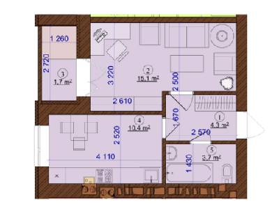 1-кімнатна 35.2 м² в ЖК Барвіха від 16 000 грн/м², м. Ірпінь