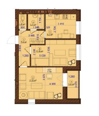 2-комнатная 54.5 м² в ЖК Барвиха от 16 000 грн/м², г. Ирпень