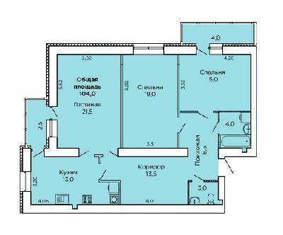 3-кімнатна 104 м² в ЖК Levanevsky від 15 400 грн/м², Миколаїв