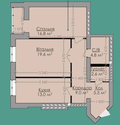 2-кімнатна 71.4 м² в ЖК Агора від забудовника, Хмельницький