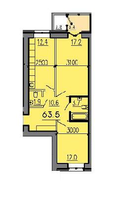 2-кімнатна 63.5 м² в ЖК Пурпурові Вітрила від 11 900 грн/м², Дніпро