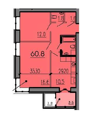 2-кімнатна 60.8 м² в ЖК Пурпурові Вітрила від 11 900 грн/м², Дніпро