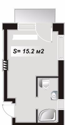 1-комнатная 15.2 м² в ЖК Андреевский от застройщика, Одесса