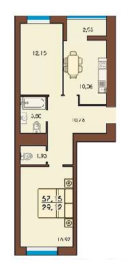 2-кімнатна 57.15 м² в ЖК Lemongrass від 15 330 грн/м², м. Ірпінь