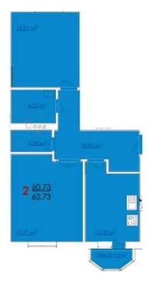 2-комнатная 62.73 м² в ЖК Ваніль от 9 600 грн/м², г. Винники