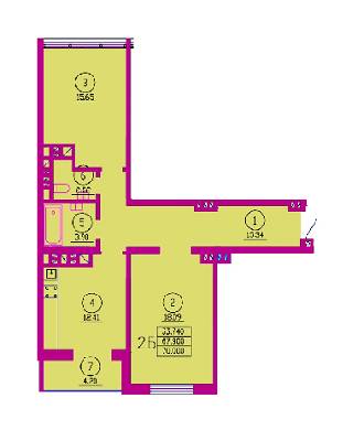 2-комнатная 70 м² в ЖК Варшавський от 10 000 грн/м², г. Ковель