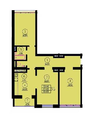 3-комнатная 89.63 м² в ЖК Варшавський от 13 300 грн/м², г. Ковель