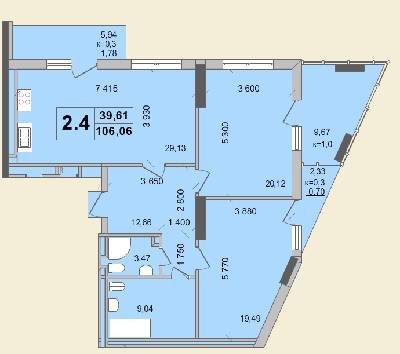 2-кімнатна 106.06 м² в КБ Гоголівська, 47 від 56 490 грн/м², Київ