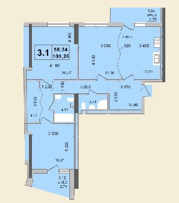 3-кімнатна 109.26 м² в КБ Гоголівська, 47 від 56 700 грн/м², Київ