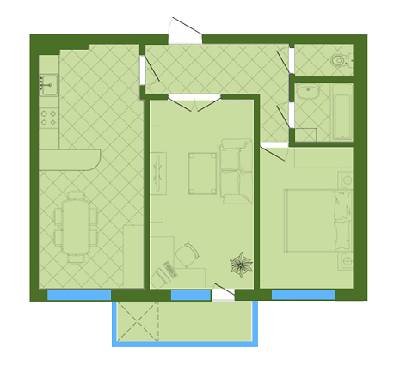 2-комнатная 65.23 м² в ЖК Добра Оселя от застройщика, Львов